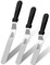 3 Pieces Professional Cake Angled Offset Spatula with 6", 8", 10" Stainless Steel Blades - Thickened Frosting Knife with Plastic Handle for Cake Decorating, Pastry & Baking